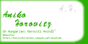 aniko horovitz business card